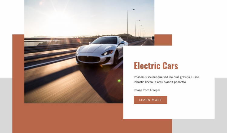 Electric cars Website Mockup
