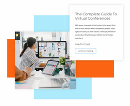 Virtual Conferences - Drag And Drop HTML Builder