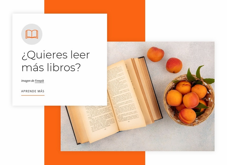 Make reading part of your routine Maqueta de sitio web