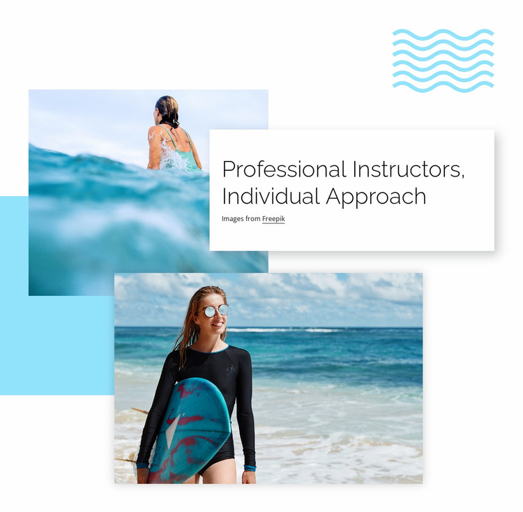 Professional instructors Website Mockup