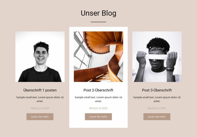 Unser Blog Website-Modell