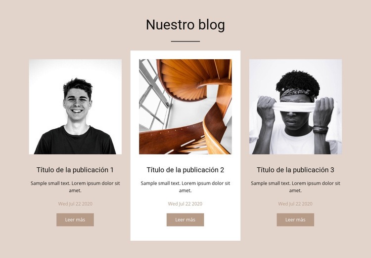 Nuestro blog Creador de sitios web HTML