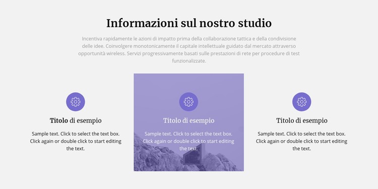 Sul nostro studio di architettura Modello CSS