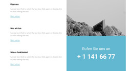 Unsere Funktionen Und Telefon - Responsive HTML5-Vorlage