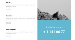 Unsere Funktionen Und Telefon - HTML5-Responsive Vorlage