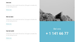 Onze Functies En Telefoon - Responsieve HTML5-Sjabloon