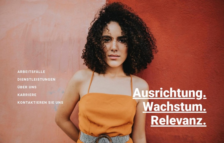 Ausrichtung, Wachstum und Relevanz Website design