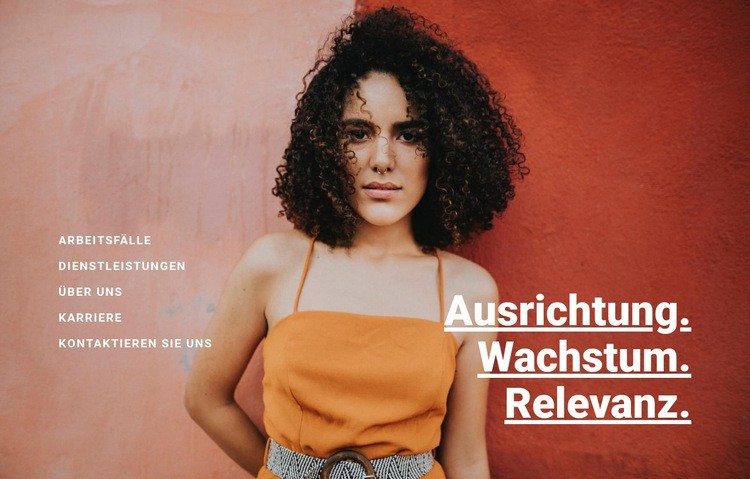 Ausrichtung, Wachstum und Relevanz Landing Page