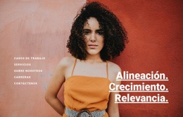 Alineación, Crecimiento Y Relevancia - HTML Page Creator