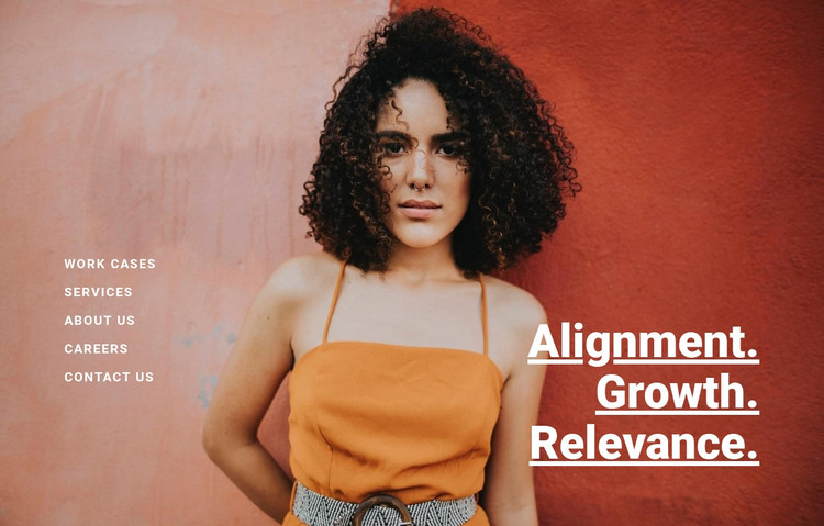 Alignment, growth and relevance Homepage Design