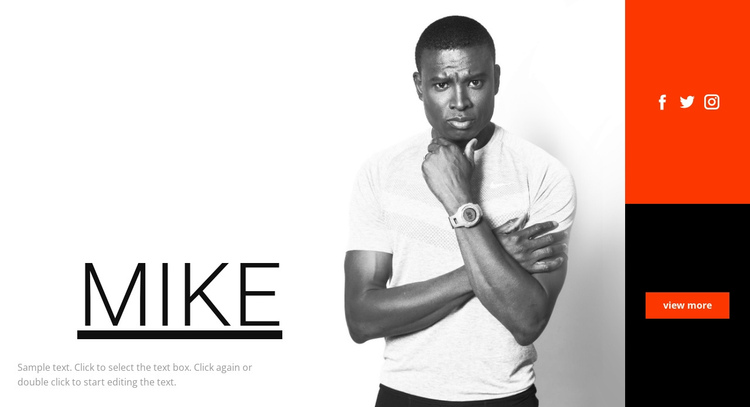 About Mike studio One Page Template
