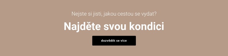 Najděte svou kondici Šablona CSS