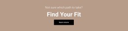 Template Demo For Find Your Fit
