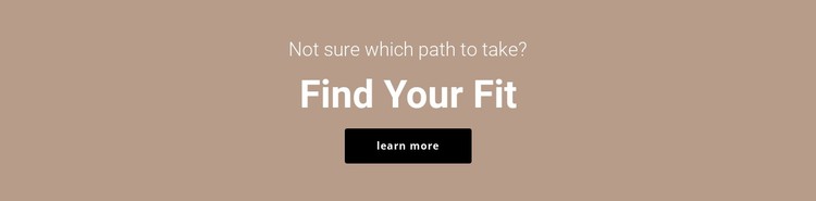 Find your fit CSS Template