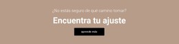 Demostración De Plantilla Para Encuentra Tu Ajuste