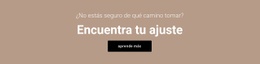 Encuentra Tu Ajuste: Plantilla HTML5 Fácil De Usar