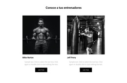 Conoce A Tus Entrenadores - Tema Gratuito De WordPress