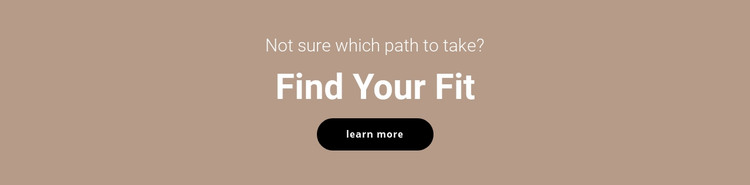 Find your fit Homepage Design