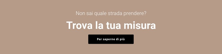 Trova la tua misura Progettazione di siti web