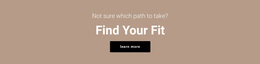 Builder Joomla For Find Your Fit