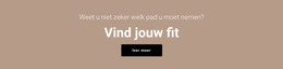 Vind Jouw Pasvorm - Gratis HTML-Sjabloon