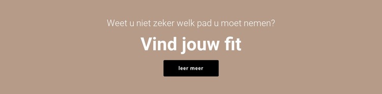 Vind jouw pasvorm Website mockup