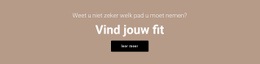 Klaar Voor Gebruik Siteontwerp Voor Vind Jouw Pasvorm