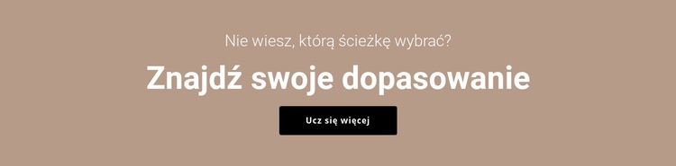 Znajdź swoje dopasowanie Kreator witryn internetowych HTML