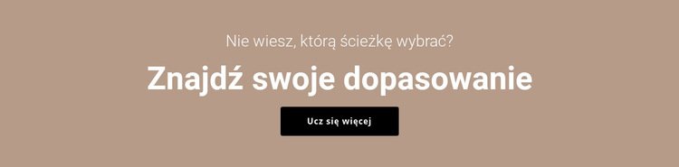 Znajdź swoje dopasowanie Szablon witryny sieci Web