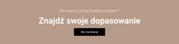 Znajdź swoje dopasowanie Szablon Joomla