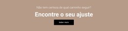 Encontre O Seu Ajuste - Construtor De Sites Criativos E Multifuncionais