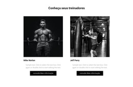 Conheça Seus Treinadores - Tema WordPress Gratuito