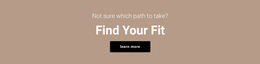 Find Your Fit - Personal Template