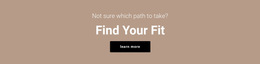 Find Your Fit - Creative Multipurpose Website Builder