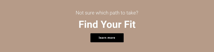 Find your fit Website Template