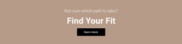 Find Your Fit - WordPress Theme Inspiration