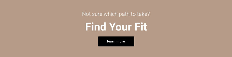Find your fit WordPress Theme