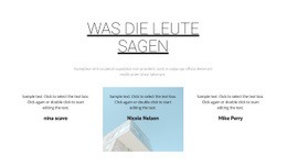 Was Zufriedene Kunden Sagen - Online HTML Page Builder