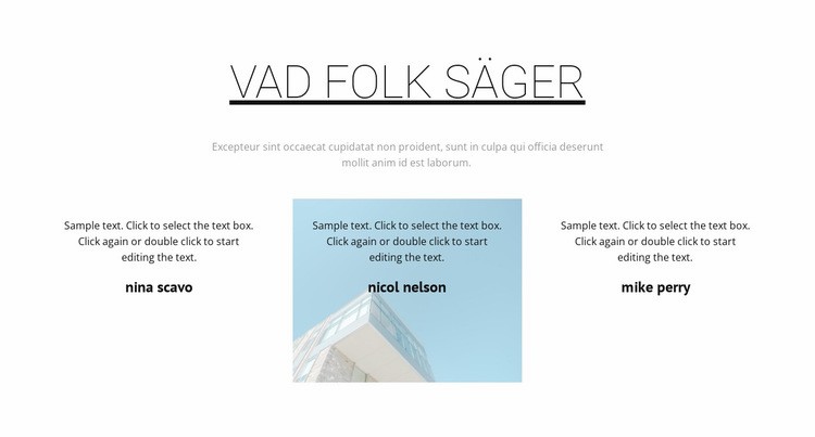 Vad nöjda kunder säger HTML-mall