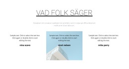 Vad Nöjda Kunder Säger - Gratis Html5-Temamallar