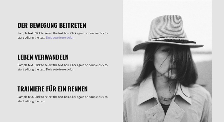 Der Bewegung beitreten Website Builder-Vorlagen