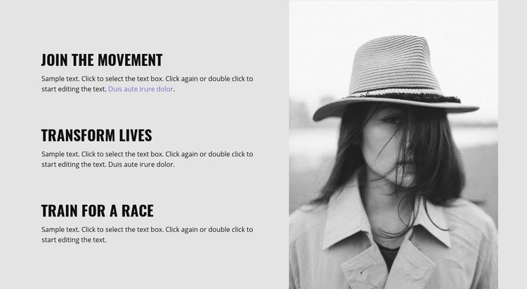 Join the movement Homepage Design