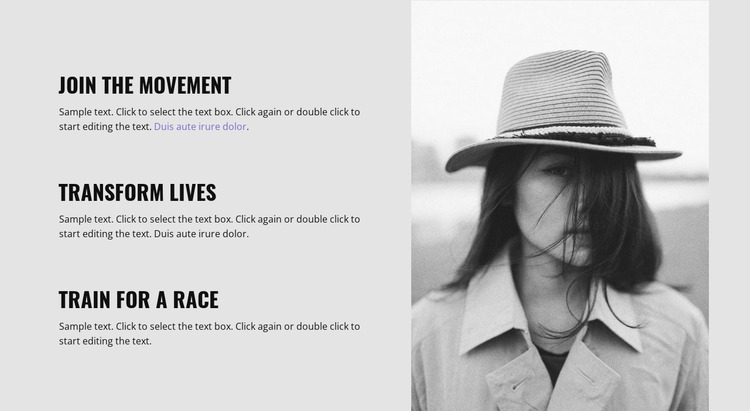Join the movement Website Mockup