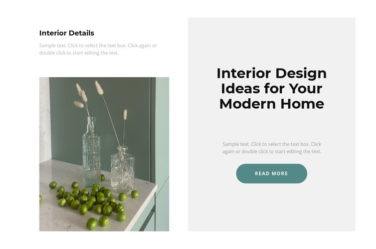 We create a dream interior Homepage Design