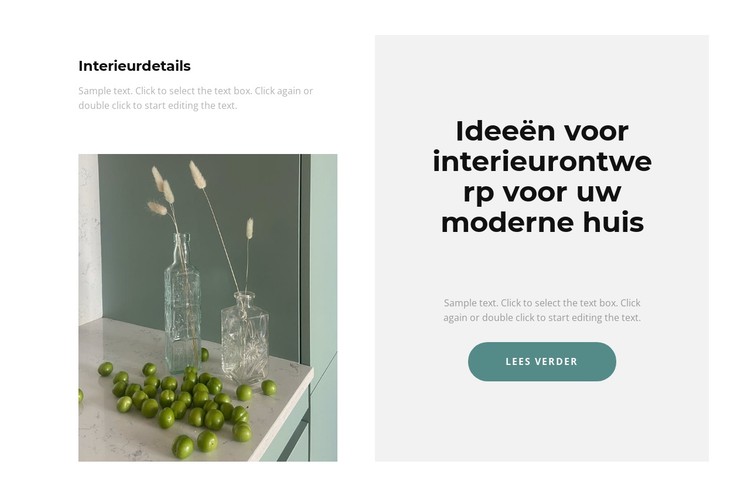 Wij creëren een droominterieur CSS-sjabloon