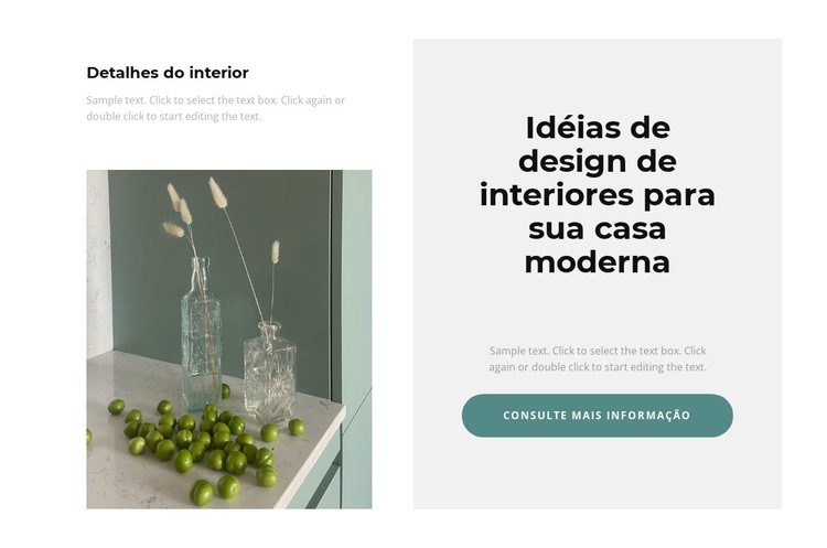 Nós criamos um interior de sonho Design do site