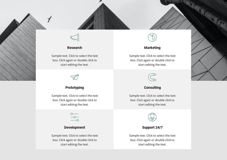 Six departments HTML5 Template