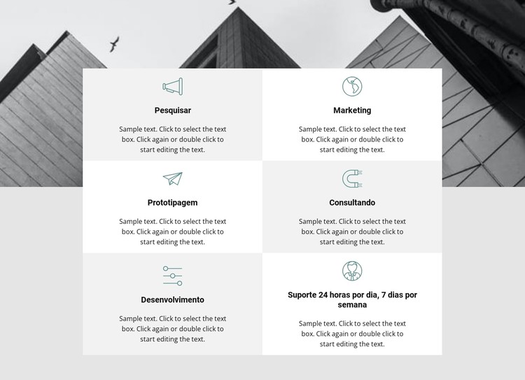 Seis departamentos Template CSS