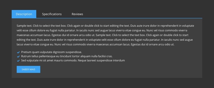 Guias de negócios em fundo escuro Construtor de sites HTML