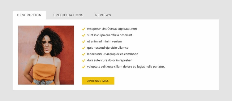 Pestañas de arte Plantilla HTML5